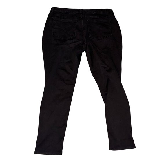 Riders By Lee Midrise Skinny Black Jeans Size 18 M Cotton Blend - Picture 4 of 8